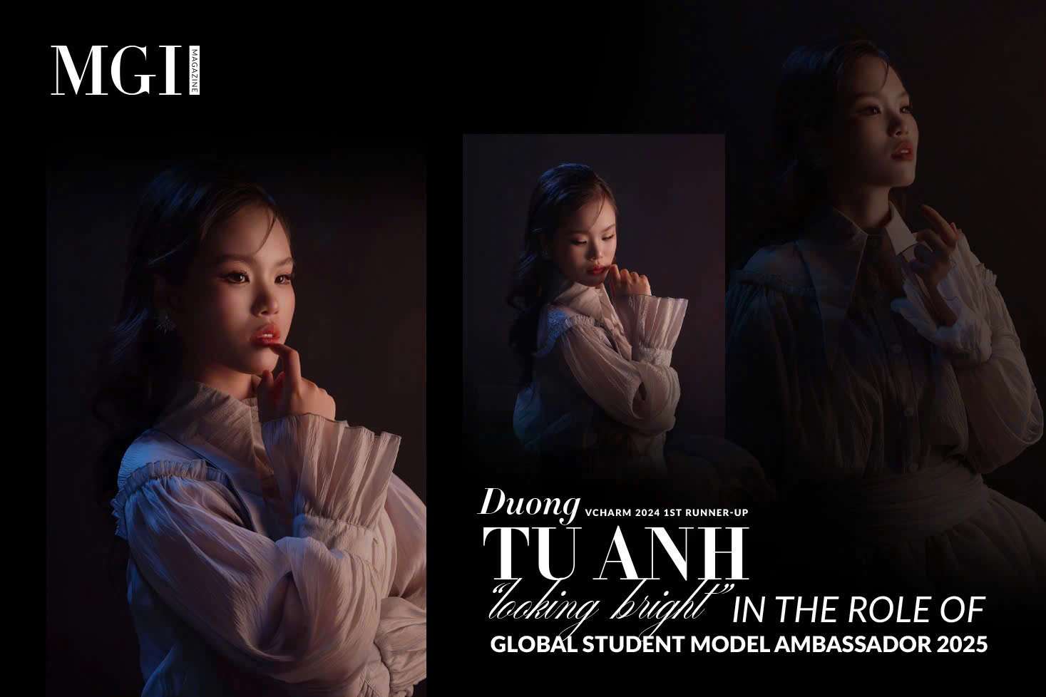 VCharm 2024 1st Runner-up - Duong Tu Anh “looking bright” in the role of Global Student Model Ambassador 2025